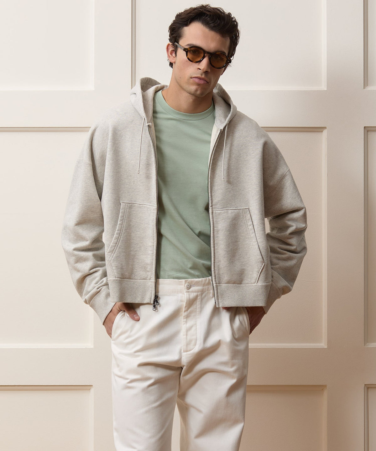 Soho Full-Zip Sweatshirt - Heather Beige