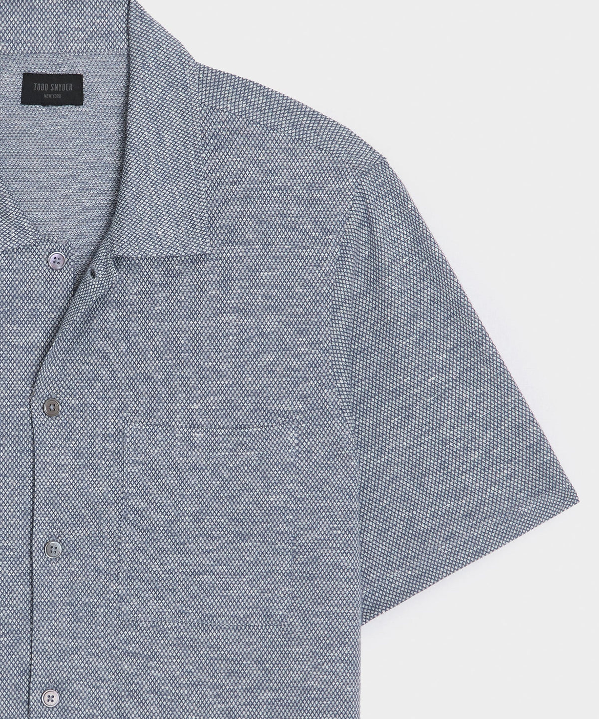 Cotton Jacquard Shirt - Navy
