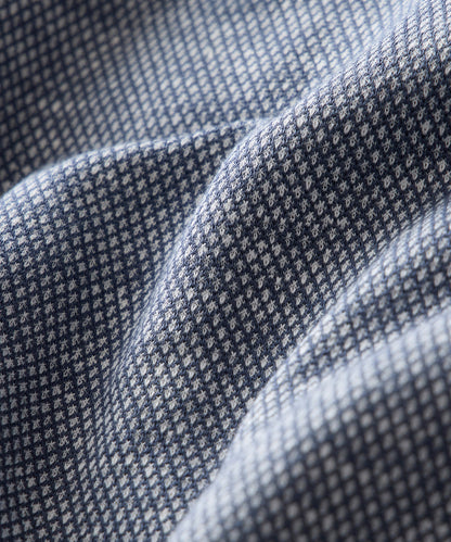 Cotton Jacquard Shirt - Navy