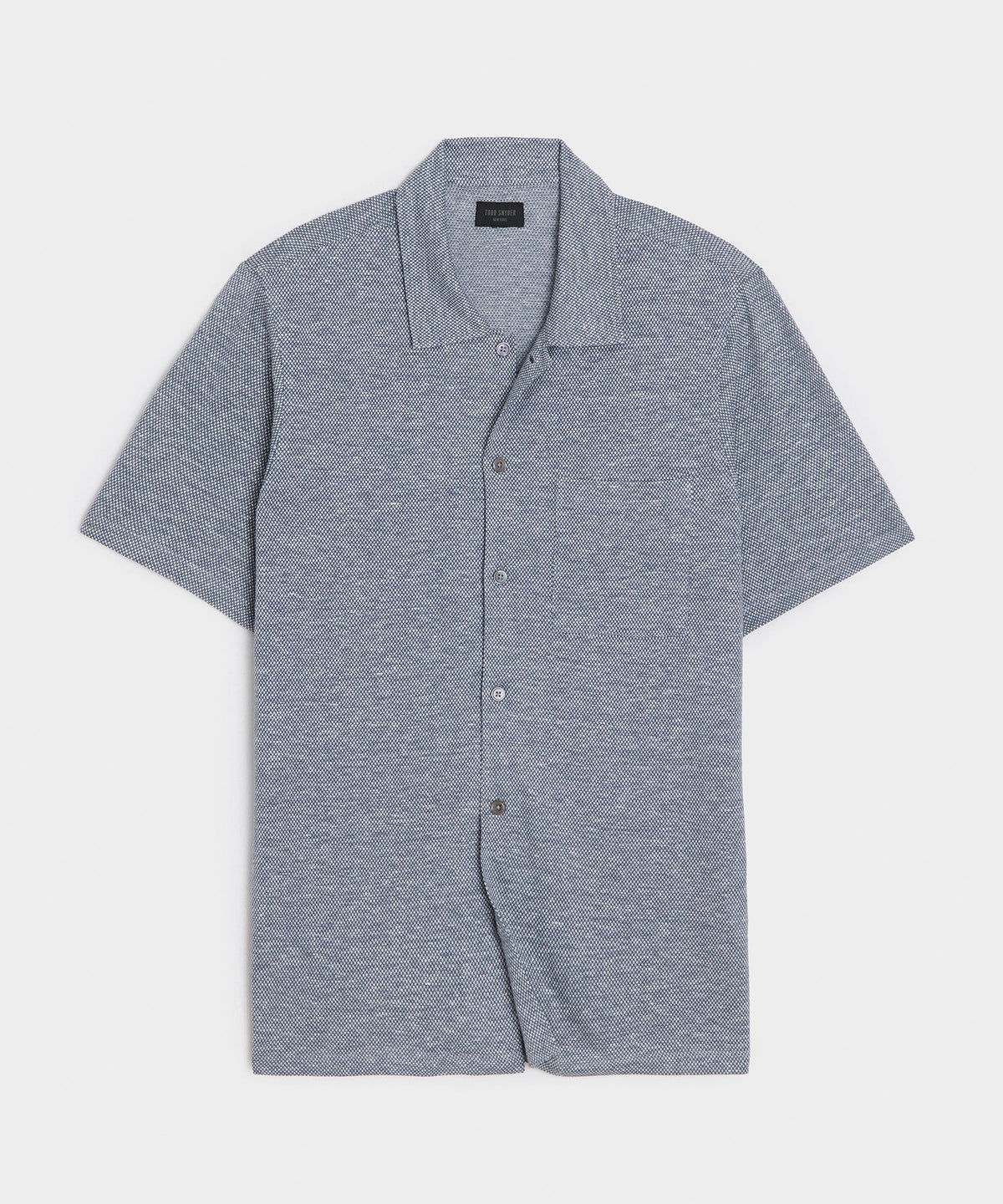 Cotton Jacquard Shirt - Navy