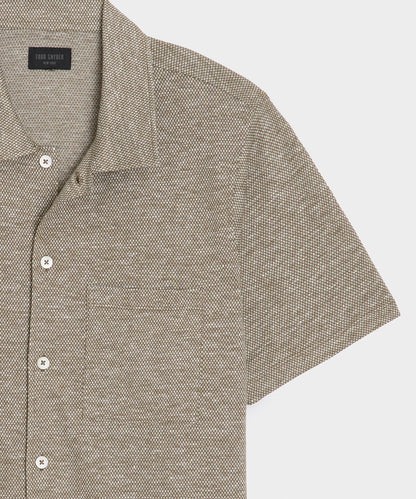 Cotton Jacquard Shirt - Faded Jade