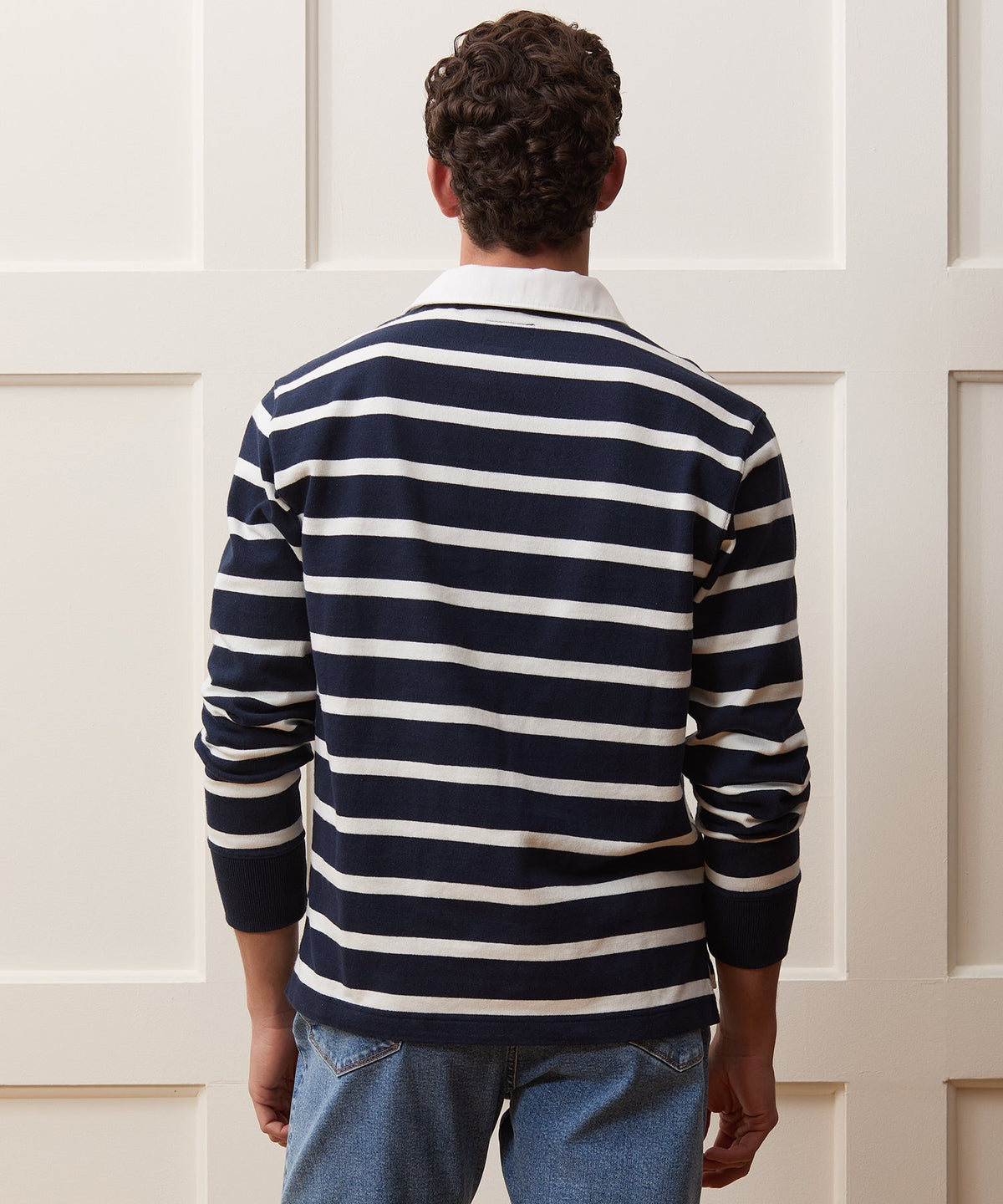 Striped Rugby Shirt - Navy