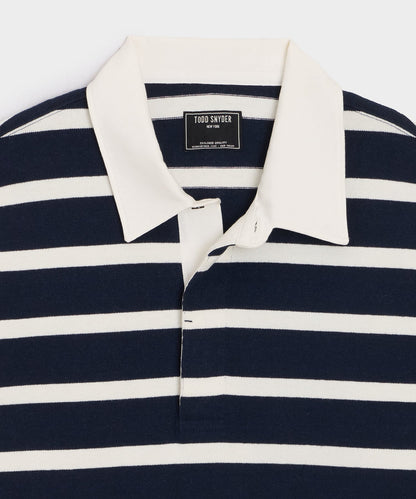 Striped Rugby Shirt - Navy