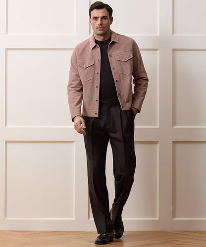 Italian Suede Dylan Jacket - Blush