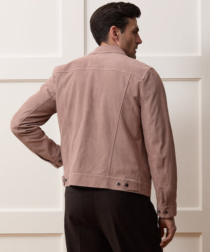 Italian Suede Dylan Jacket - Blush