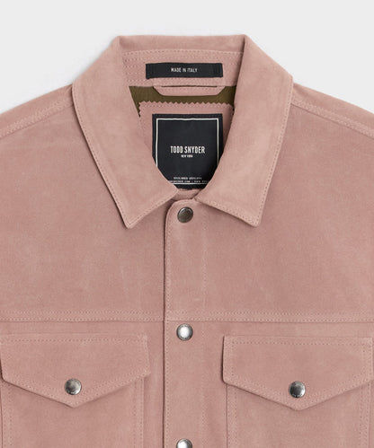 Italian Suede Dylan Jacket - Blush