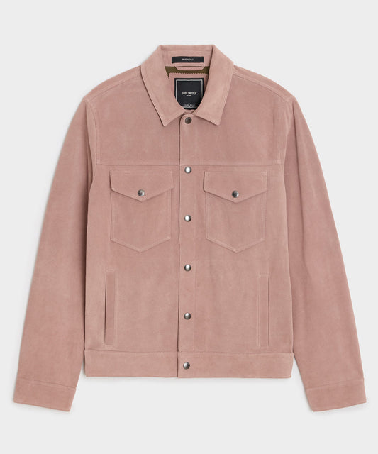 Italian Suede Dylan Jacket - Blush
