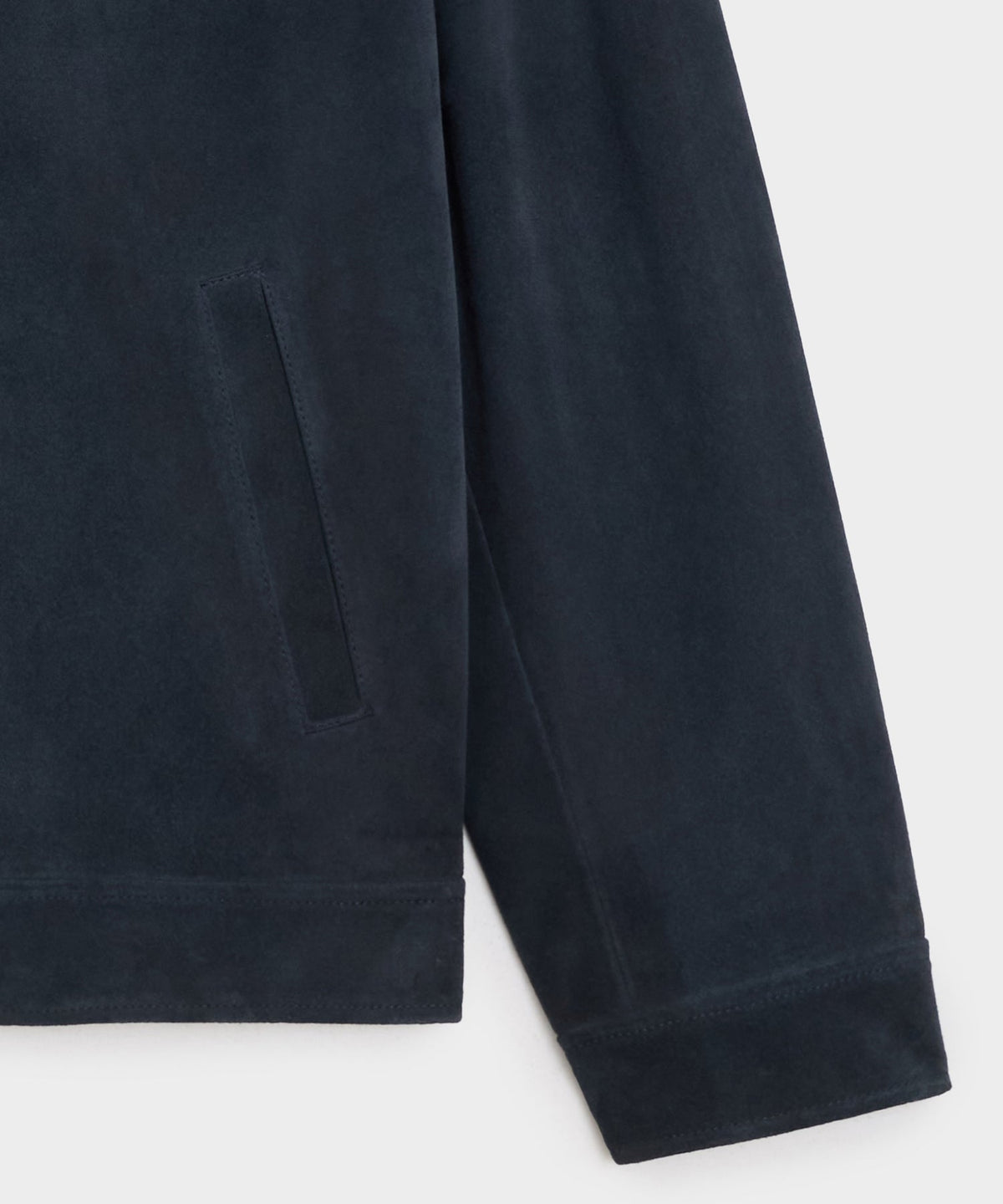 Italian Suede Grant Jacket - Classic Navy