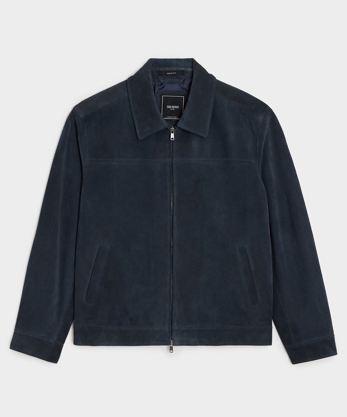 Italian Suede Grant Jacket - Classic Navy