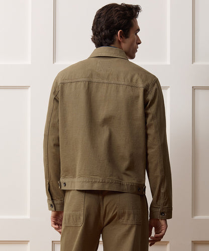 Boxy Denim Jacket - Brown