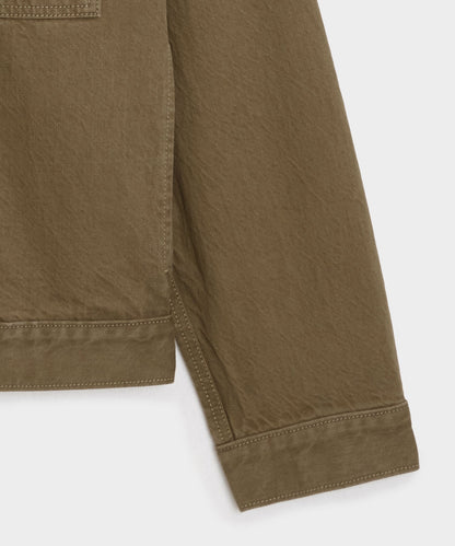 Boxy Denim Jacket - Brown