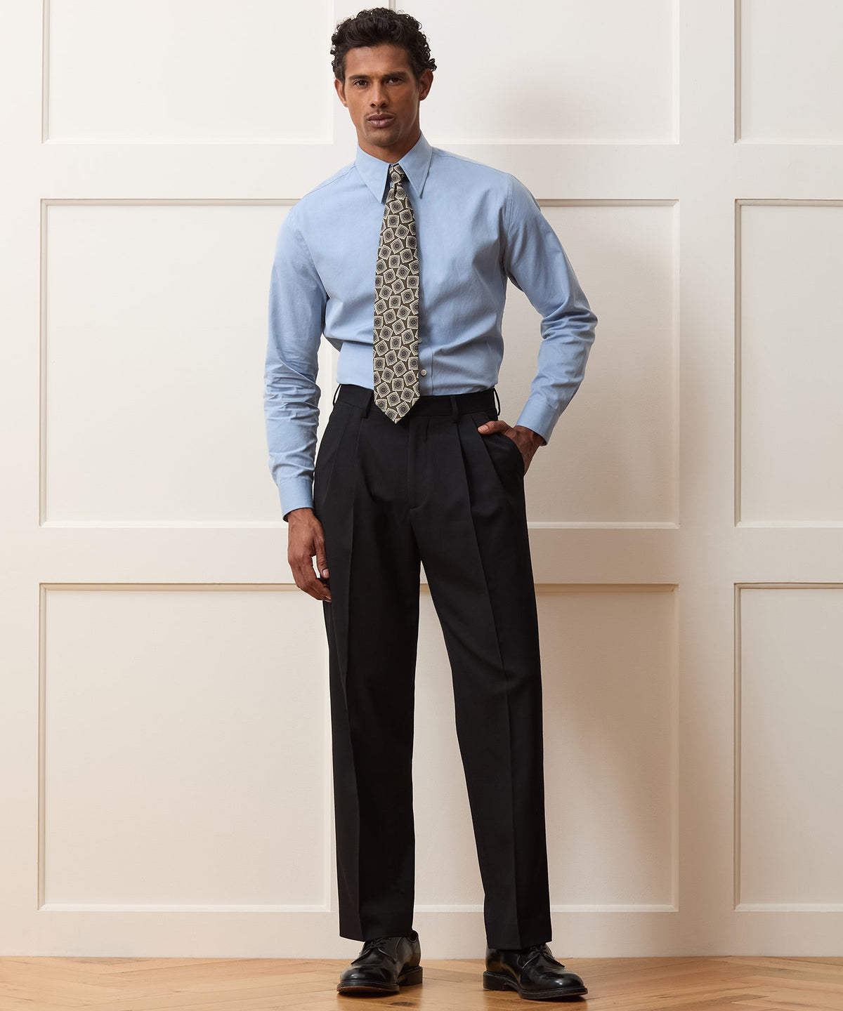 Italian Gabardine Wythe Trouser - Black