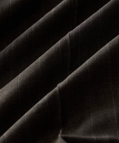 Italian Wool-Linen Pinstripe Wythe Trouser - Brown