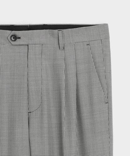 Italian Wool Houndstooth Wythe Trouser - Cream
