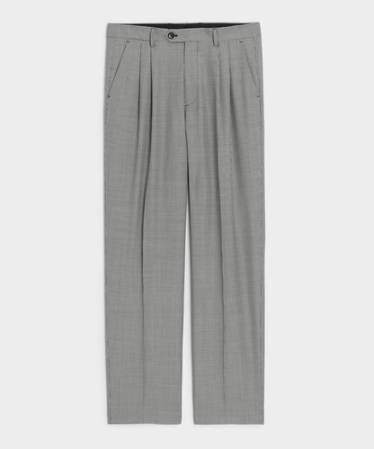 Italian Wool Houndstooth Wythe Trouser - Cream