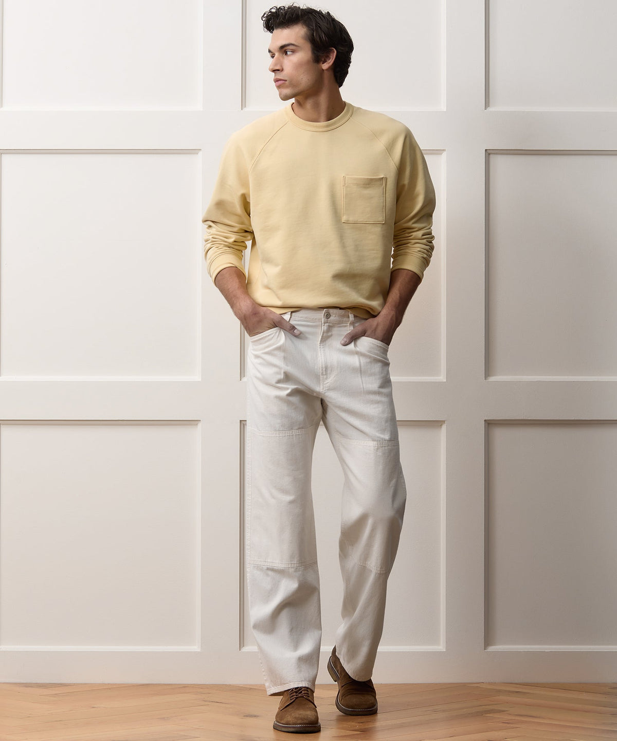 Pleated Welder Pant - Stone