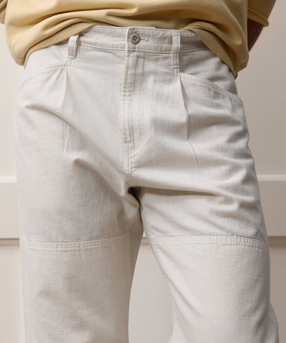Pleated Welder Pant - Stone