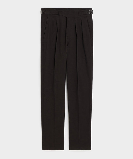 Italian Heathered Cotton Gurkha Trouser - Brown