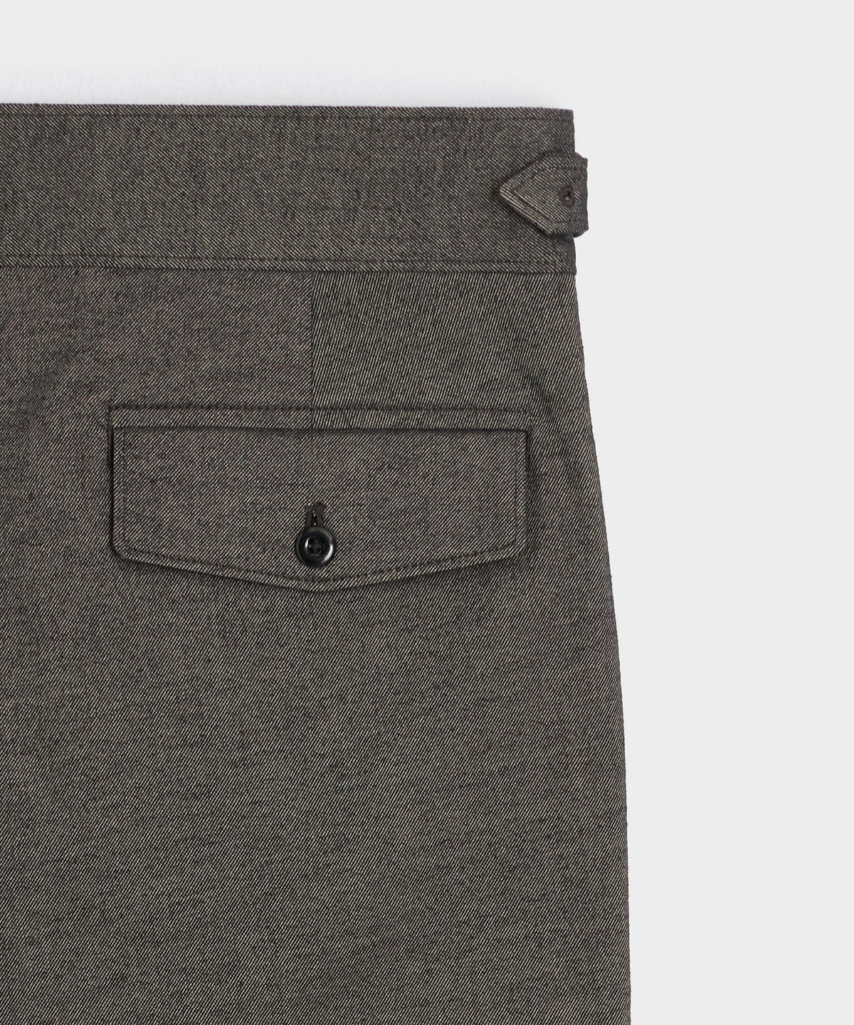 Italian Heathered Cotton Gurkha Trouser - Charcoal
