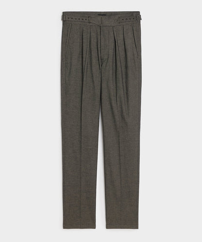 Italian Heathered Cotton Gurkha Trouser - Charcoal