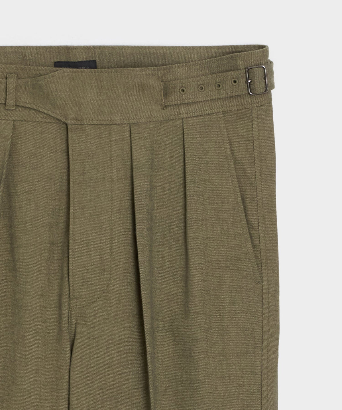 Italian Heathered Cotton Gurkha Trouser - Green