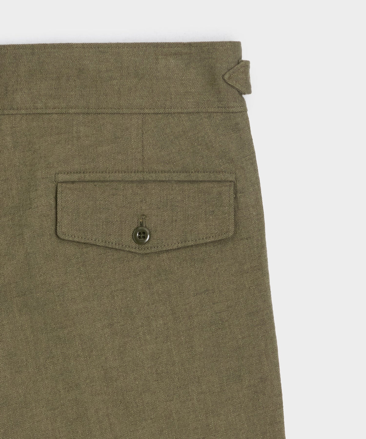Italian Heathered Cotton Gurkha Trouser - Green