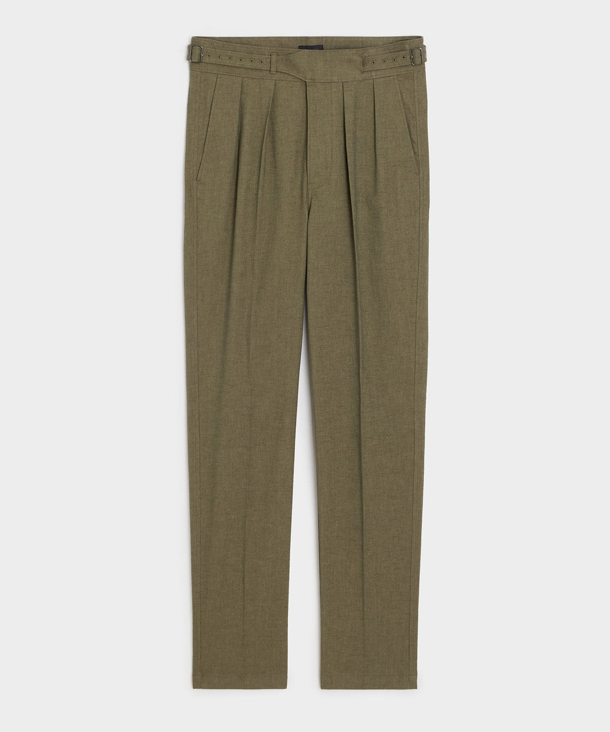 Italian Heathered Cotton Gurkha Trouser - Green