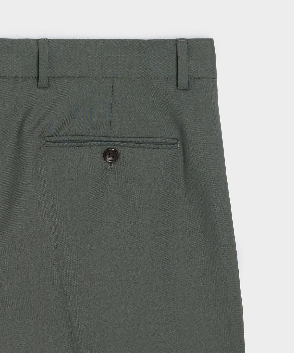 Italian Wool Mohair Sutton Trouser - Green Smoke