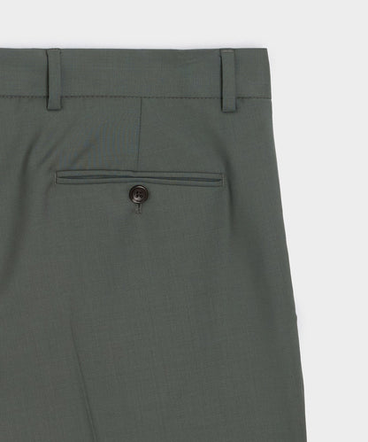 Italian Wool Mohair Sutton Trouser - Green Smoke