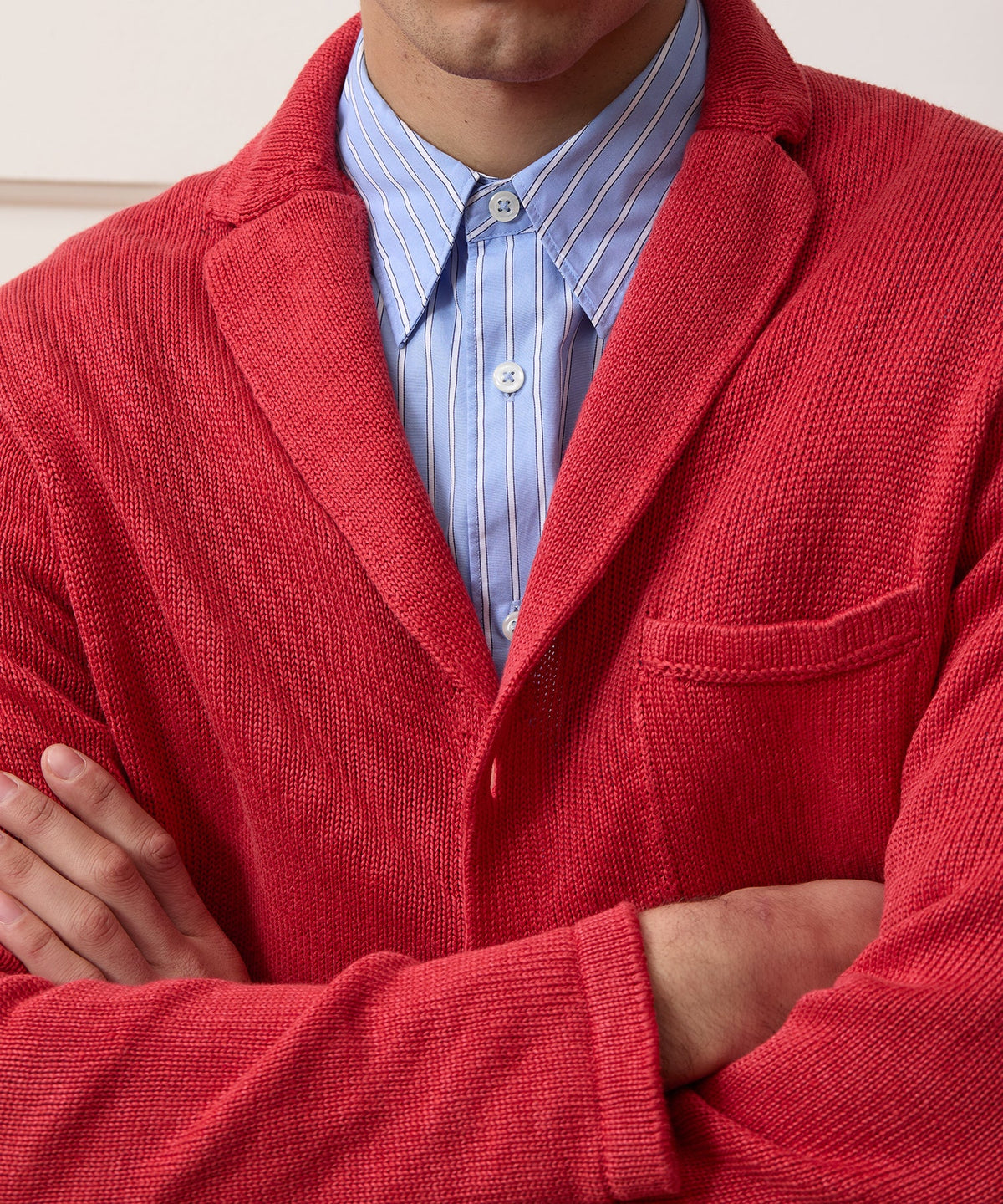 Inis Meáin Washed Linen Pub Jacket - Raspberry