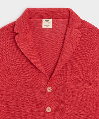 Inis Meáin Washed Linen Pub Jacket - Raspberry