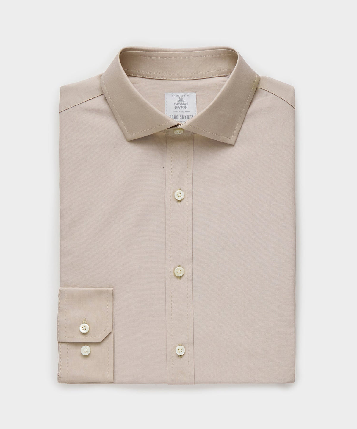 End-On-End Poplin Dress Shirt - Khaki