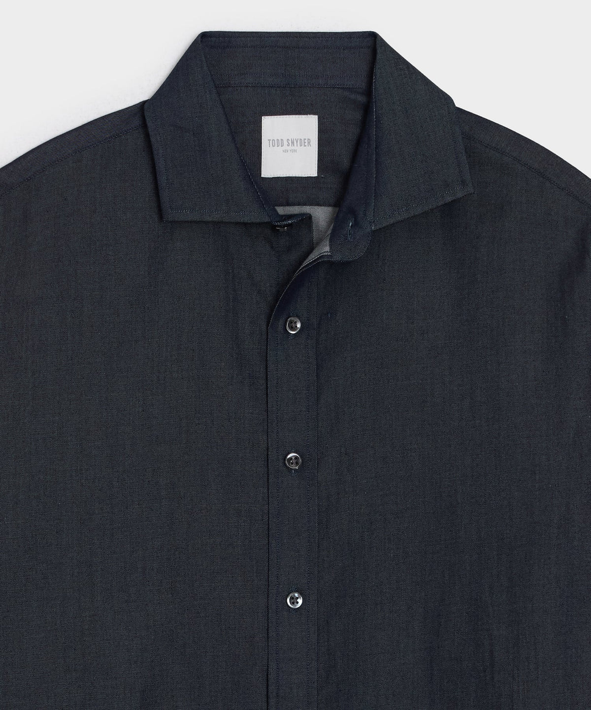 Chambray Spread Collar Dress Shirt - Dark Indigo