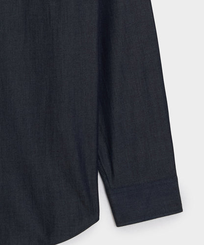 Chambray Spread Collar Dress Shirt - Dark Indigo
