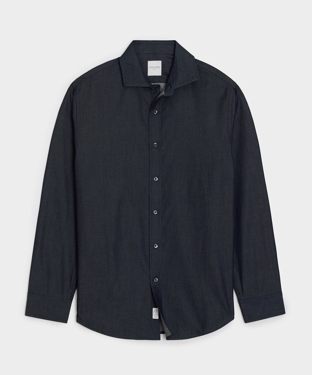Chambray Spread Collar Dress Shirt - Dark Indigo