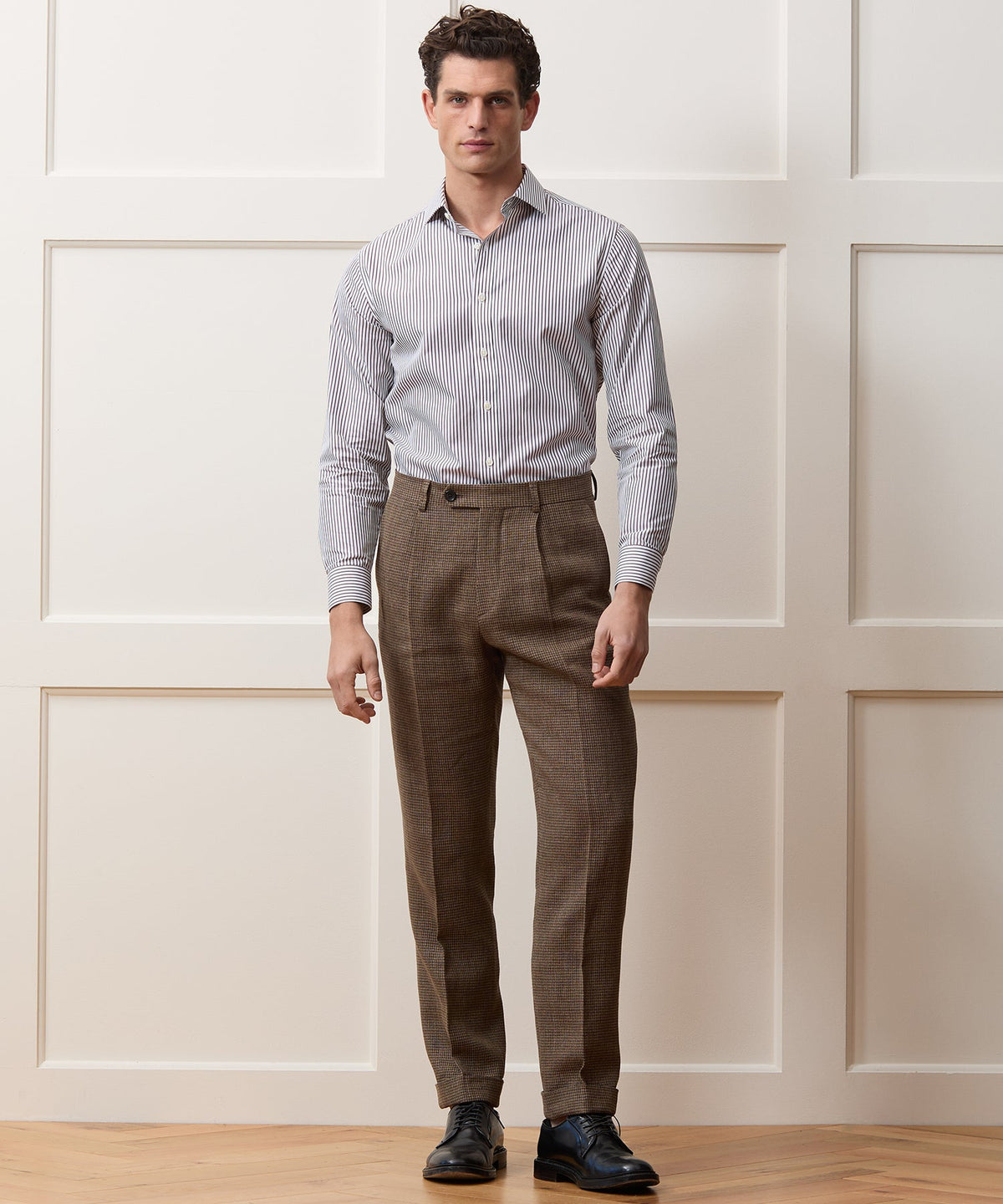 End-On-End Poplin Dress Shirt - Brown
