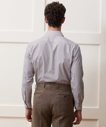 End-On-End Poplin Dress Shirt - Brown