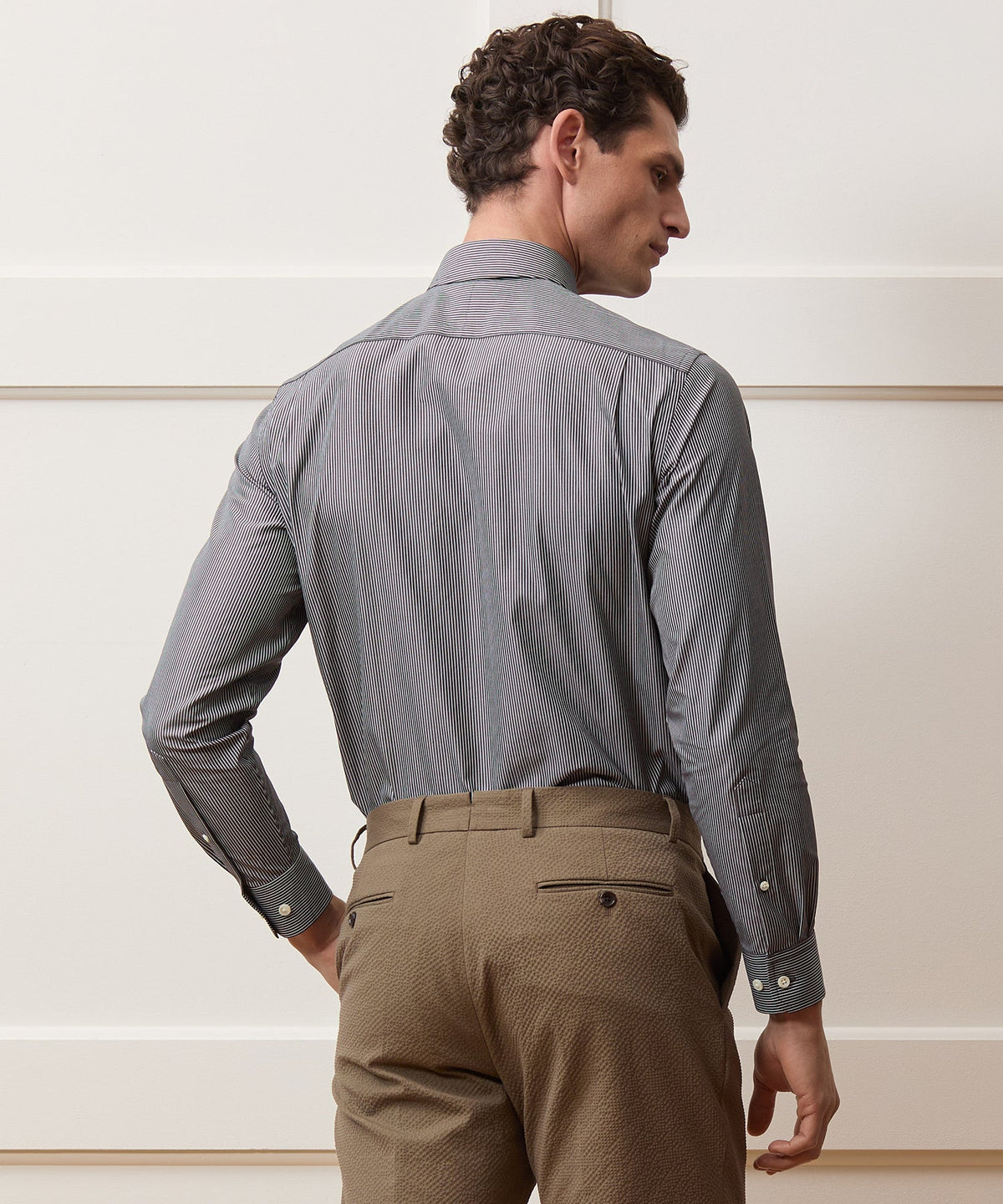 End-On-End Poplin Dress Shirt - Black
