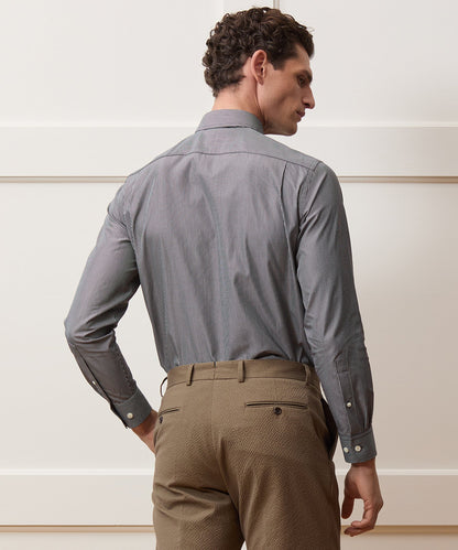 End-On-End Poplin Dress Shirt - Black