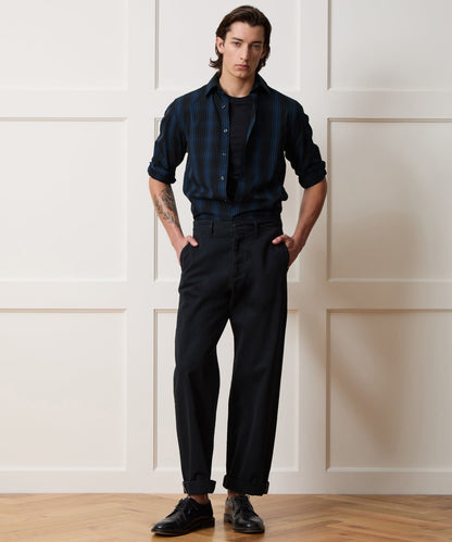 Poplin Sport Shirt - Navy