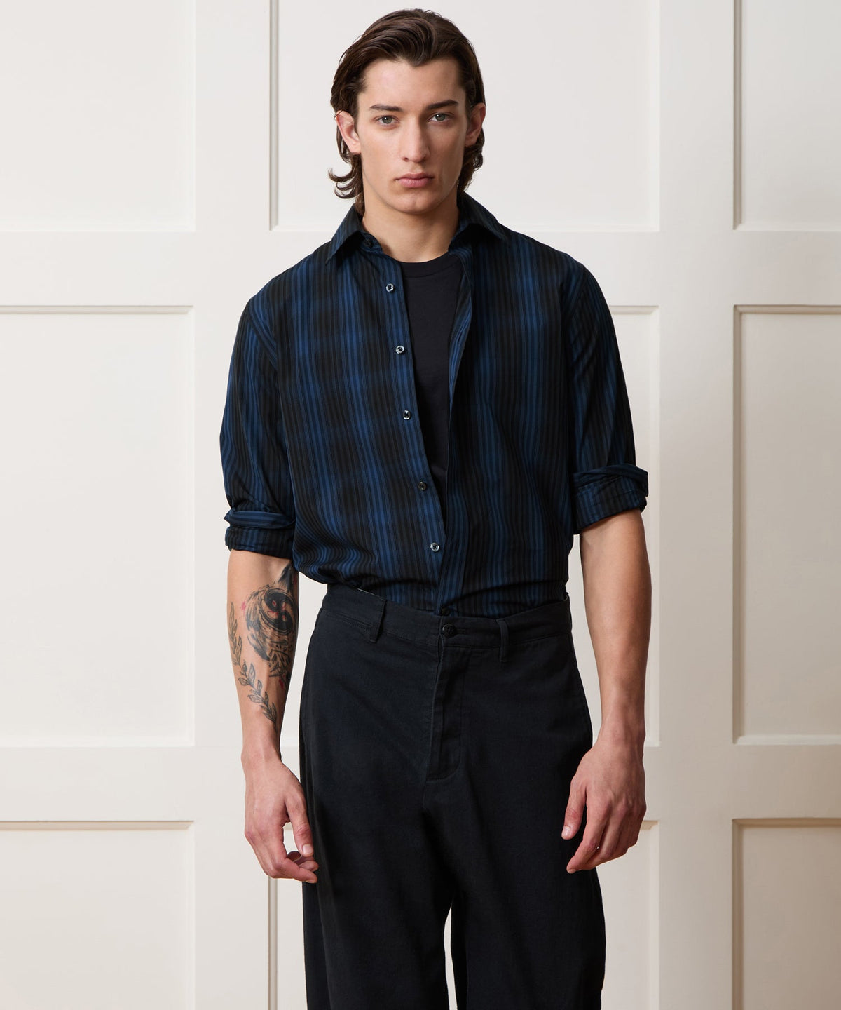 Poplin Sport Shirt - Navy