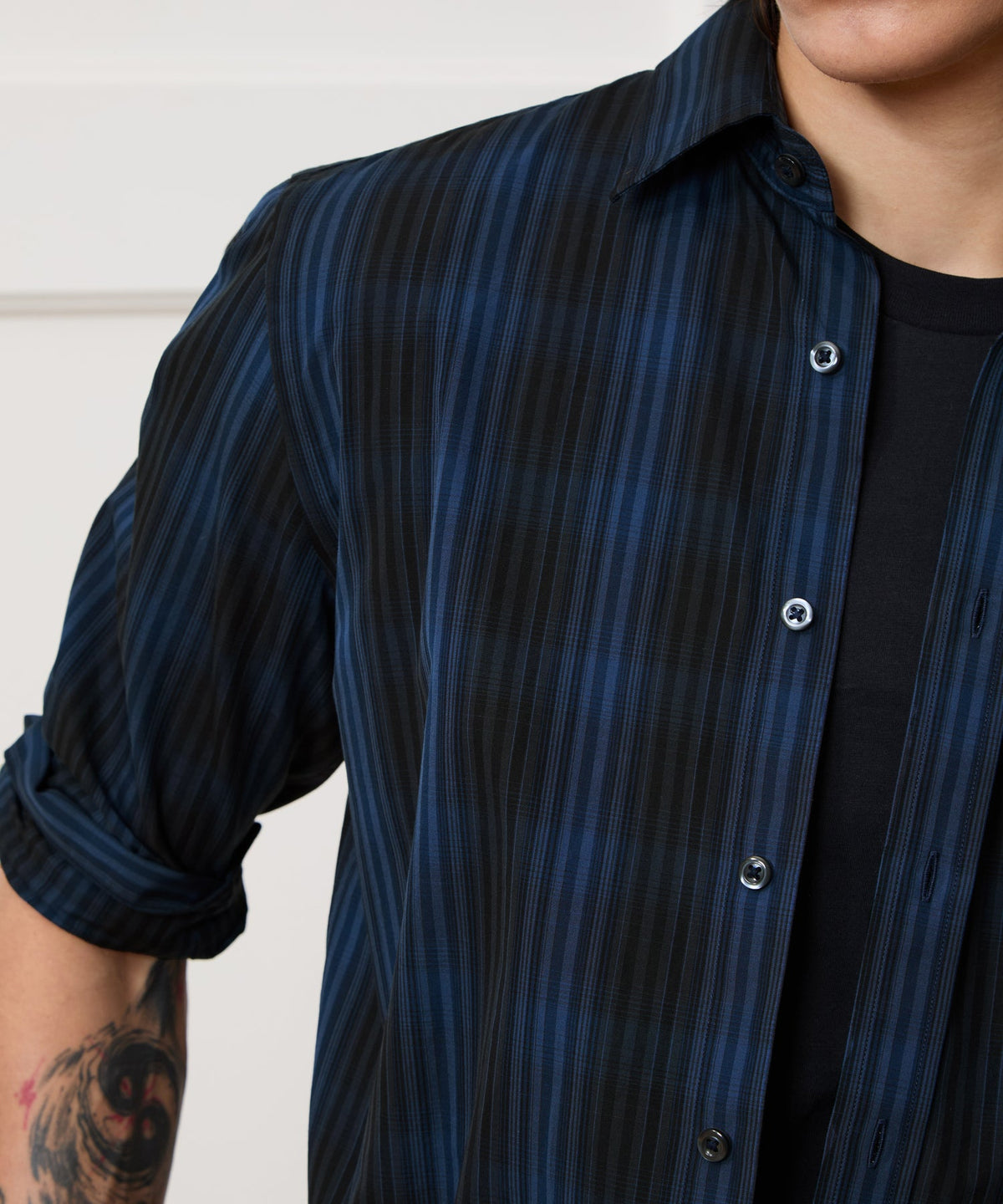 Poplin Sport Shirt - Navy