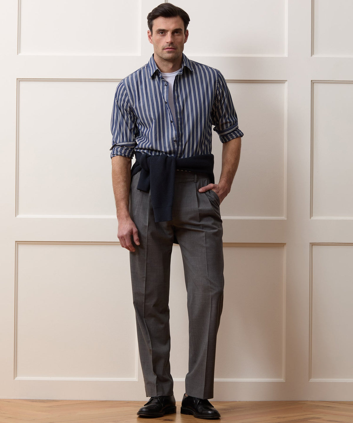 Poplin Sport Shirt - Navy