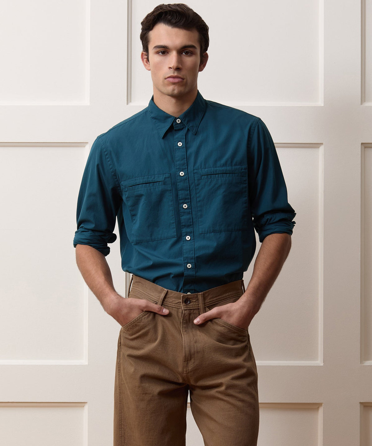 Poplin Utility Shirt - Dark Teal