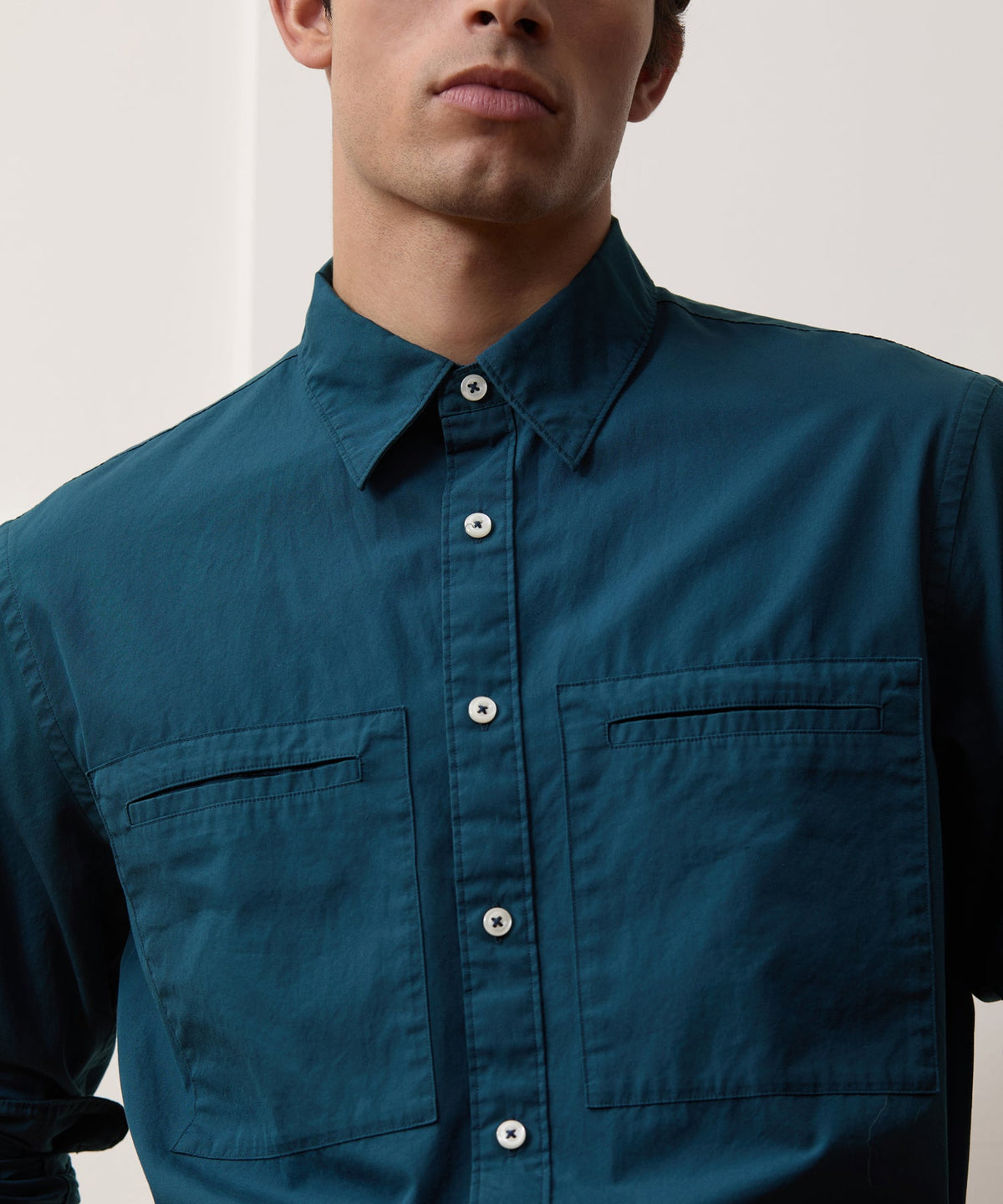 Poplin Utility Shirt - Dark Teal