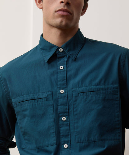 Poplin Utility Shirt - Dark Teal