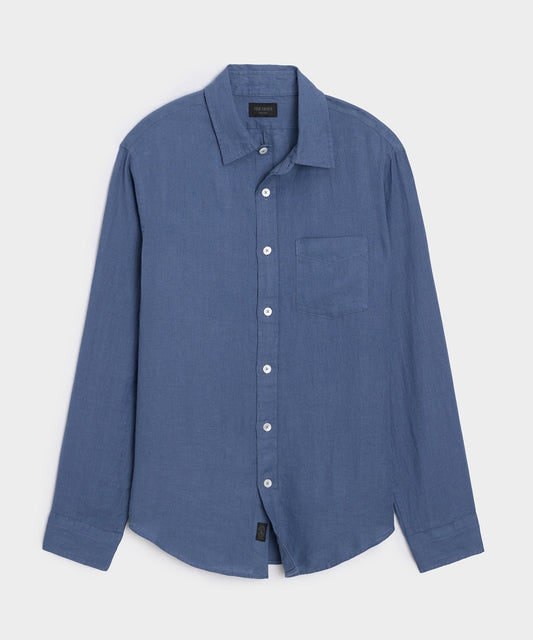 Sea Soft Irish Linen Shirt - Denim Blue