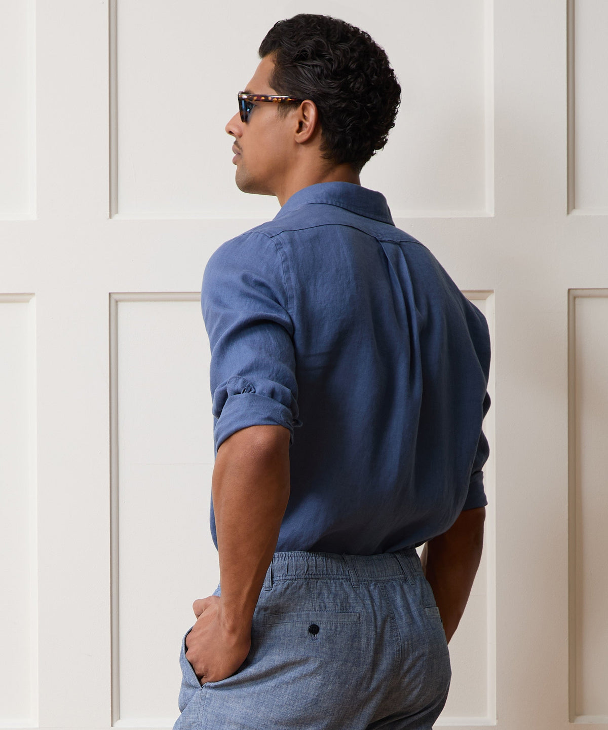 Sea Soft Irish Linen Shirt - Denim Blue