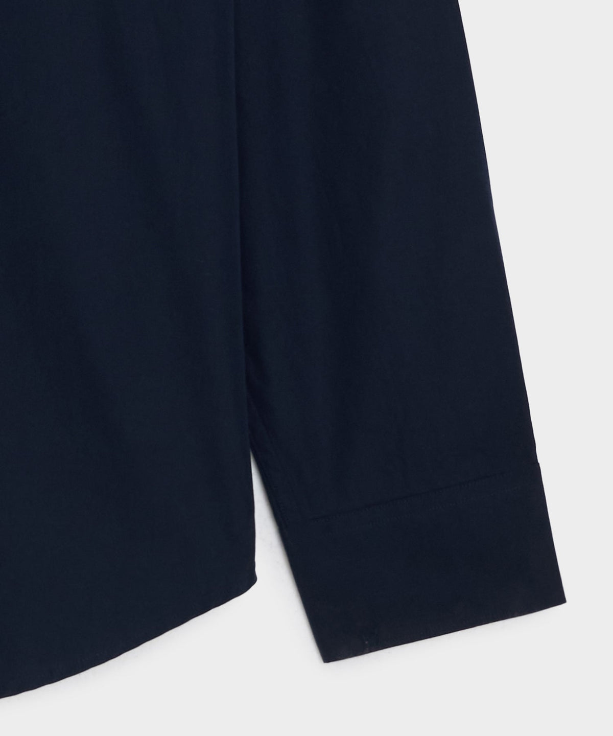 Poplin Band Collar Shirt - Navy