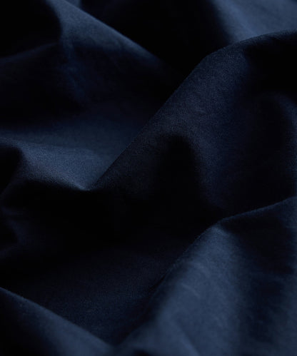 Poplin Band Collar Shirt - Navy